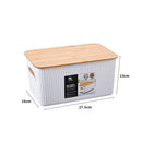 Caja Plastica Con Tapa Bambu 18X13X27.5 Cm 6 L Blanco