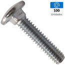 Perno Coche 1/4x1 1/4 Zincado brillante 100 unidades