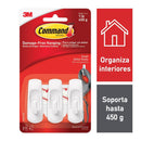 Gancho Uso General Pequeno Blanco 3 Unidades