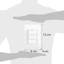 Interruptor conmutador triple 9/24 10 A Luzica Blanco