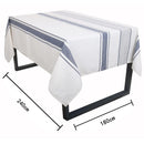 Mantel Rectangular 180x240 cm Raya Azul/blanco