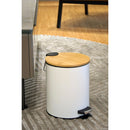 Papelero 5 Litros Metal Blanco