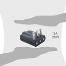 Enchufe Macho Volante Articulado 2P+T 16 A Gris