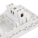 Enchufe + Interruptor 10 A Blanco.