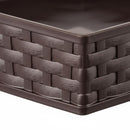 Plato Macetero Cuadrado Ratan 25X25 Cm Jardin