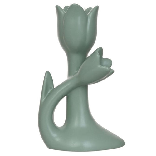 Tulipan ceramica 14 cm verde