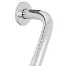 Barra de seguridad curva para bano con jabonera 55 cm cromado