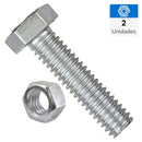 Perno hexagonal metrico 8.8 c/tuerca M6 x 30 mm zincado 2 unid