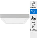 Panel LED cuadrado 31,5 cm 24 W luz dia