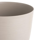 Macetero Redondo De Plastico 32X30 Cm Taupe