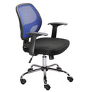 Silla Escritorio Ejecutiva Malla Negro/Azul