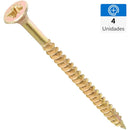 Tornillo Turbo Screw Tirafondo Madera 3 Pulg 14 Mm 4 U.