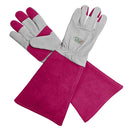 Guante De Cuero S Fucsia / Blanco