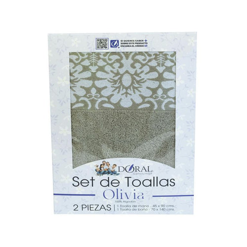 Set De Toallas Otoño Invierno 450 Gr Algodon 70X140 Cm Mix