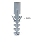 Tarugo De Nylon Con Tornillo Y Broca 5 Mm 6 Unidades