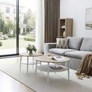 Mesa de Centro Jamie Cafe/Blanco 60x60x45 cm
