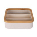 Caja Organizadora Tela 3 Divisiones 30x9x30 cm 8.1 l Beige