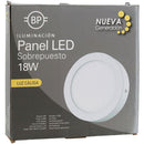 Panel sobrepuesto circular LED 18 W