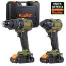 Kit Taladro Percutor 13 mm 20 V+ Atornillador Impacto 20 V +2 Baterias 2 AH + Cargador