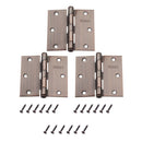 Pack 3 Unidades Bisagra 3X3 Bronce Old