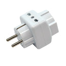 Adaptador Bipaso Schuko Triple