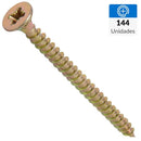 Tornillo Tirafondo Madera 2 8 mm 144 unidad(es)