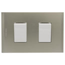 Interruptor doble + 1 placa 10 A Nobile Perla