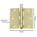 Pack 3 Unidades Bisagra 3X3 Bronce..