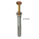 Tarugo con tornillo 4 mm 25 unidades