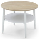 Mesa de Centro Jamie Cafe/Blanco 60x60x45 cm