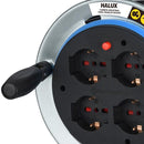 Carrete Alargador Shuko 16A 4 Toma(S) 20 M Negro/Gris