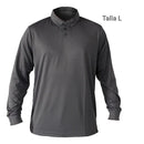 Polera cool dry manga larga gris talla l