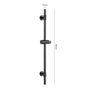 Barra Ducha 66 cm Ajustable Negra