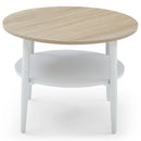 Mesa de Centro Jamie Cafe/Blanco 60x60x45 cm