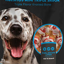 Snack para perros huesitos mini triple sabor 7 dias 85 gr