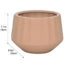 Macetero Vitoria De Ceramica 25X18 Cm Terracota