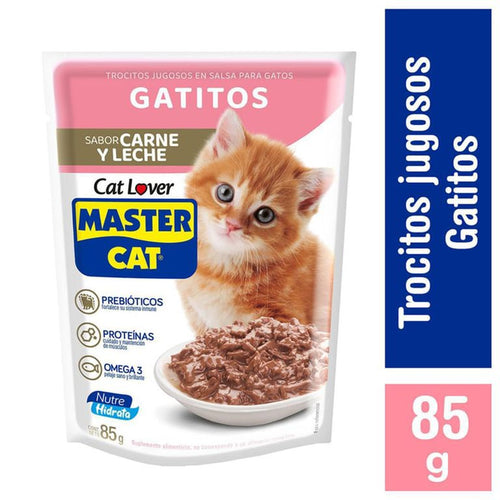 Alimento humedo para gatito 85 g carne y leche