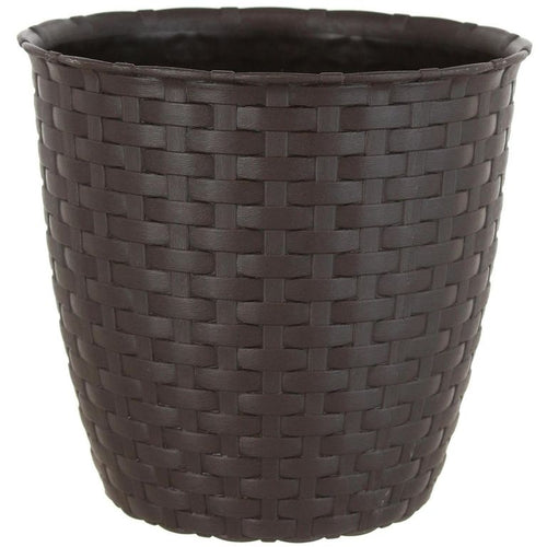 Macetero Redondo De Plastico 18X17 Cm Marron
