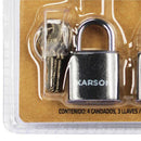 Set Candados 4 unidades 20 mm Bronce con Llaves