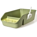Arenero para gatos verde 49x28x15 cm.