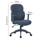 Sillon Escritorio Martina Azul 58X93X59 Cm