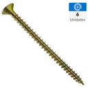 Tornillo Tirafondo Madera 75 mm 8 mm 6 unidad(es)