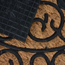 Limpiapies Medialuna 60X40 Cm Caucho Cafe/Negro