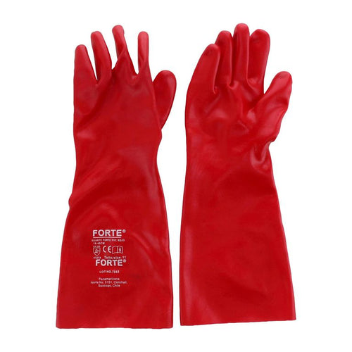 Guante Profesional De Pvc Talla Unica Rojo
