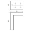 Pata lance abs 120 mm negra