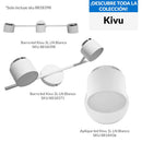 Barra Led Kivu 3 Luces Metal Blanco