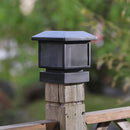Farol Solar Poste Led Flama Negro