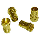 Pack De 4 Conectores Crimpeo F Rg6 Para Cable Coaxial