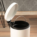 Set de 2 Basureros Metal 5 litros Blanco