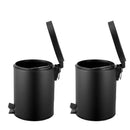 Set de 2 Basureros 5 Litros Metal Negro